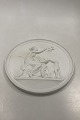 Bing and Grondahl Biscuit Plate Shepherdess with a Beloved. No 110.