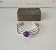 N.E.From vintage bangle in sterling silver with large amethyst