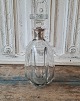 Beautiful decanter in strong glass with silver mounting from 1961