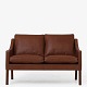 Børge Mogensen / Fredericia Furniture
BM 2208 - Nybetrukket 2 pers. sofa i brunt 