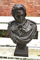 Bust of Friedrich Schiller in bronze patinated metal