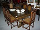 Table in oak 
with extension
3800 dkr and 6 chairs ,800 dkr unit price
5000 m2 showroom