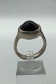 Georg Jensen Sterling Silver Ring No. 473 Black Agate Sphere