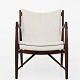 Finn Juhl / Niels Vodder
Model NV 45 - Rare easy chair in Rio rosewood (Brazilian rosewood) and new, 
light 