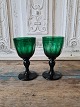 Green white wine glass with olive grinds from Holmegaard