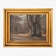 Carlo Hornung-Jensen
Oil on canvas. Trees in the Deer Park in March, with gold painted frame. 
Signed.
1 pc. in stock
Good, used condition
