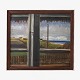 Leif Ewens
Oil on canvas. The view from a window in frame. Signed.
1 pc. in stock
Good, used condition
