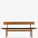 Børge Mogensen / Fredericia Furniture
BM 3171 - Bench in patinated oak and black leather. Produced in 1964 and with 
manufacturer