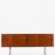 Hans J. Wegner / Ry Møbler
RY 25 - Teak sideboard with tambour doors and steel legs with teak shoes.
1 pc. in stock
Good, used condition
