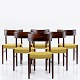 Danish Master Carpenter
Set of six dining chairs in solid rosewood with original yellow upholstery.
1 set in stock
