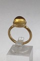 Georg Jensen 18K Guld Ring David Chu Moonrise Citrin