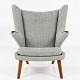 Hans J. Wegner / AP Stolen
AP 19 - Reupholstered Papa Bear Chair in Safire textile (color 006) with arms 
in teak and legs in mahogany.
1 pc. in stock
Reupholstered
