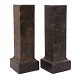 A pair of original decorated pedestals. Sweden circa 1860-80. H: 113cm. Base: 
39x39cm
