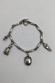 Georg Jensen Sterling Sølv Armlænke No. 43 m Charms