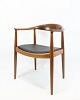 The Chair - Model JH503 - Teak - Sort Læder - Hans J. Wegner - Johannes Hansen - 
1960erne
Flot stand
