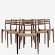 N. O. Møller / J. L. Møllers Møbelfabrik.
NO 78 - Set of 6 dining chairs in rosewood with seat in new paper yarn.
1 set in stock
