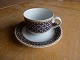 Liselund mørkeblå porcelæn fra Royal Copenhagen, sæt kaffekopper 072/073 med 
samme mønster.