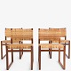 Børge Mogensen / Fredericia Furniture.
BM 61 - Sæt á 4 stole i mahogni og patineret sjeneflet.
1 sæt på lager
