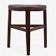 Edvard & Tove Kindt-Larsen / Thorald Madsen.
Stool in Rio rosewood with three legs and seat in patinated leather.
1 pc. in stock
