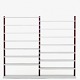 Aksel Bender Madsen and Ejner Larsen / Willy Beck.
Rare teak shelving system/room divider with original, grey lacquered shelves. 
Designed in 1949 and first exhibited at the Copenhagen Cabinetmakers