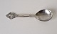 Serving spoon in silver and steel decorated with bunch of grapes