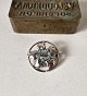 Beautiful old silver brooch with turquoises