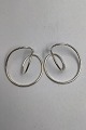 Georg Jensen Sterling Sølv Øreringe No. 554C Alliance Allan Scharff