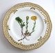 Royal Copenhagen Flora Danica. Lunch plate with open-work border. Design # 3554. 
Diameter 23 cm. (1 quality). Tussilago farfara L