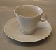 11538 Coffee cup 6.3 cm high (diameter 7.5  cm)  and saucer  13.5 cm Royal Copenhagen White Fan Dinnerware