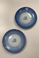 Bing and Grondahl Blue Tone Hotel with Logo Lunch Plate No. 712/1007 - CHIPPED