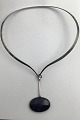 Georg Jensen Sterling Silver Torun Neckring No. 169 and Pendant No. 133