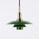Poul Henningsen Pendel Model PH 3/2 Jubilæumsudgave med Grønne Metalskærme for Louis Poulsen