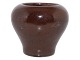 Royal Copenhagen art potteryMiniature dark brown vase