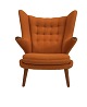 HJ Wegner. Bamsestol AP-19. Teak negle. Ny polstret i Hallingsdal uld.