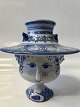 Bjørn Wiinblad Kvindehoved Vase med Hat som Låg No. V13Måler 17,2x 17 cm