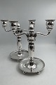 Pair of Georg Jensen Silver 2 armed Candelabra on 4 feet No. 114