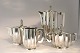 Rolf Fritof Bratland, Copenhagen. Silver service (925). Consisting of teapot, coffee pot, creamer and sugar bowl. Height of the coffee pot is 23 cm. Very nice set.