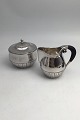 Georg Jensen og Wendel Sterling Sølv Flødekande og Sukkerskål No. 45D