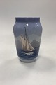 Royal Copenhagen Art Nouveau Vase med skibsmotiv No. 2842/3604