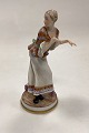Bing og Grøndahl Figur Dame uden tøfler på plint No. 8035