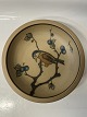 Bornholmsk keramik, Hjorth, Skål motiv Fugl på grene.Diameter 13,0 cm.