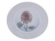 Royal Copenhagen Art Nouveau luncheon plate with rose on dotted form from 1898-1923