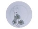 Royal CopenhagenArt Nouveau frokosttallerken med hvid cyklamen 21,5 cm.