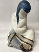 Eskimopige, Lladro, Stor Spansk figur.Højde 30,0 cm.