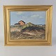 Knud Bøstrup malerihus på klit32,5x38,5 cm
