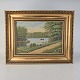 Carlsen maleriBåd på sø33,5x43 cm