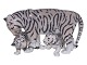 Royal Copenhagen figurTiger med unger