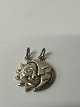 Pendant/Charms in silver motif Sun & Moon.Height 2.4 cm.