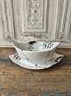 Royal Copenhagen sort mega riflet saucekande no. 563