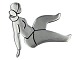 Hanne Kaufmann sølvModernistisk broche af kvindefigur fra 1958-1970